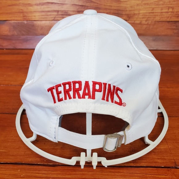 Maryland Terrapins Hat Cap Strapback White‎ Red Under Armour Football - Picture 4 of 6